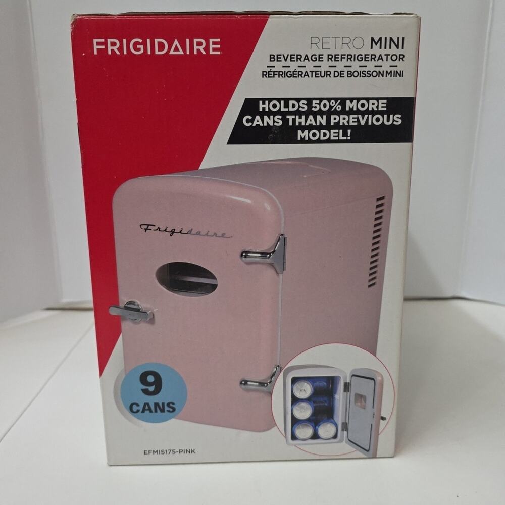 Frigidaire 5 Liter Mini Personal Fridge Refrigerator Pink Skincare 9 Can Snacks - Picture 5 of 8